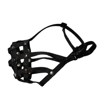 Palkar nylonový náhubek pro zkrácený čumák pro psy vel. 2 22 cm x 4,5 cm černá