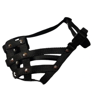 Palkar nylonový náhubek pro zkrácený čumák pro psy vel. 3 25 cm x 5,5 cm černá