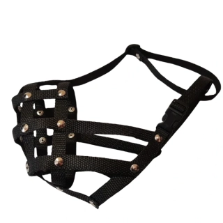 Palkar nylonový náhubek pro zkrácený čumák pro psy vel. 4 29 cm x 7 cm černá