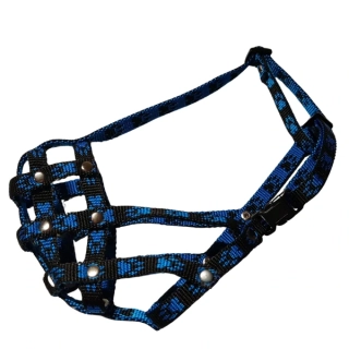 Palkar nylonový náhubek pro zkrácený čumák pro psy vel. 2 22 cm x 4,5 cm černo-modrá