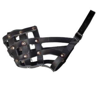 Palkar kožený náhubek pro psy vel. 4 32 cm x 9 cm černá