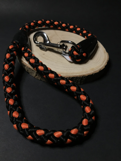 Palkar vodítko ucho pro psy 55 cm x 14 mm černo-oranžová
