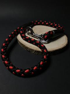 Palkar vodítko ucho pro psy 55 cm x 14 mm černo-červená