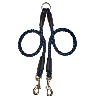 Palkar vodítko rozdvojka pro psy 50 cm x 14 mm černo-modrá