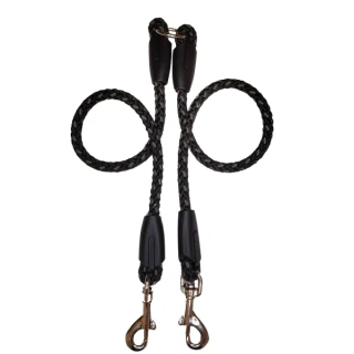 Palkar vodítko rozdvojka pro psy 50 cm x 14 mm černo-šedá