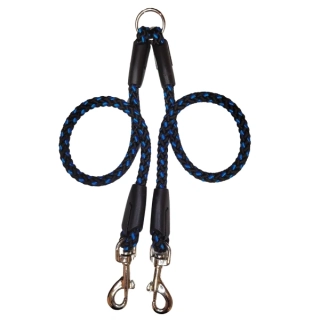 Palkar vodítko rozdvojka pro psy 40 cm x 8 mm černo-modrá