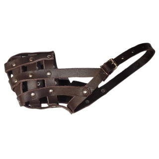 Palkar kožený náhubek pro psy vel. 1 20 cm x 6 cm hnědá