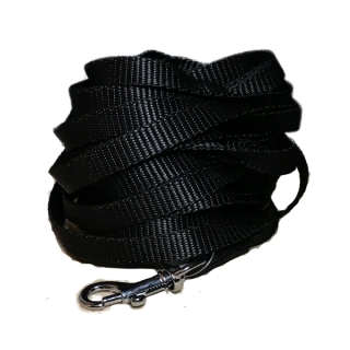 Palkar vodítko stopovací z popruhu pro psy 10 m x 10 mm černá