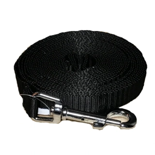 Palkar vodítko stopovací z popruhu pro psy 10 m x 16 mm černá