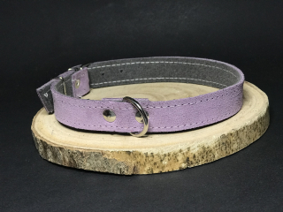 Palkar obojek z velurové kůže pro psy 45 cm x 20 mm růžová