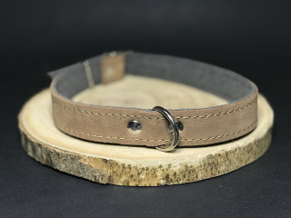 Palkar obojek z velurové kůže pro psy 45 cm x 20 mm béžová