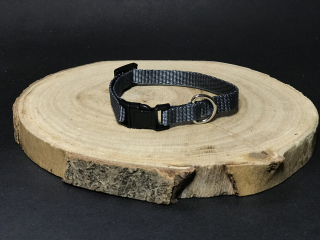 Palkar obojek z popruhu pro psy 25 cm x 10 mm šedá