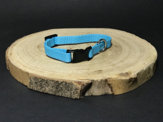 Palkar obojek z popruhu pro psy 25 cm x 10 mm světle-modrá