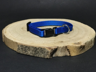 Palkar obojek z popruhu pro psy 25 cm x 10 mm modrá