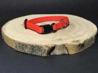 Palkar obojek z popruhu pro psy 25 cm x 10 mm červená
