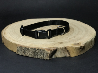 Palkar obojek z popruhu pro psy 25 cm x 10 mm černá