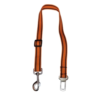 Palkar bezpečnostní pás do auta pro velké psy 65 cm x 25 mm oranžová s páskami
