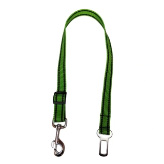 Palkar bezpečnostní pás do auta pro velké psy 65 cm x 25 mm světle-zelená s páskami