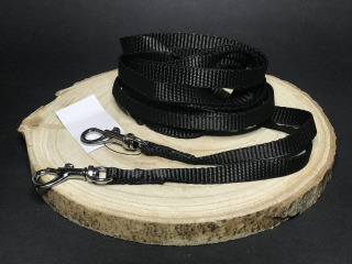 Palkar vodítko přepínací z popruhu pro psy 250 cm x 10 mm černá