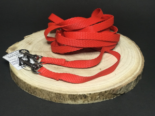 Palkar vodítko přepínací z popruhu pro psy 250 cm x 10 mm červená